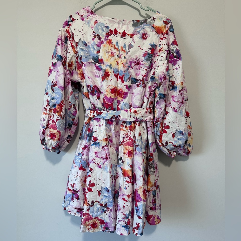 The Andamane Doina Abstract Floral Long Sleeve Dress - Picture 3 of 7